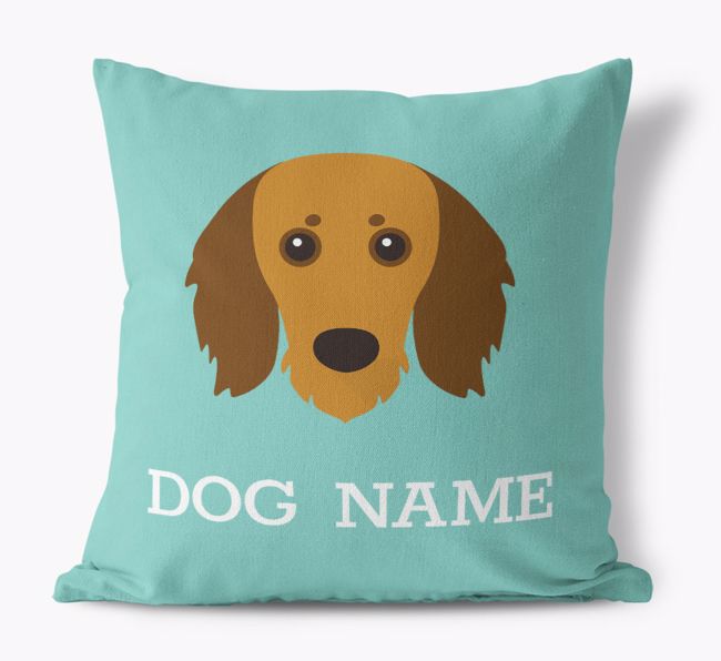 {dogsName}'s Icon: Personalised {breedFullName} Canvas Cushion